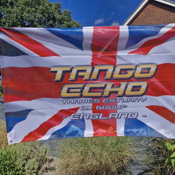 Tango Echo DX Group club flag – custom flag printed by Terrace Flags