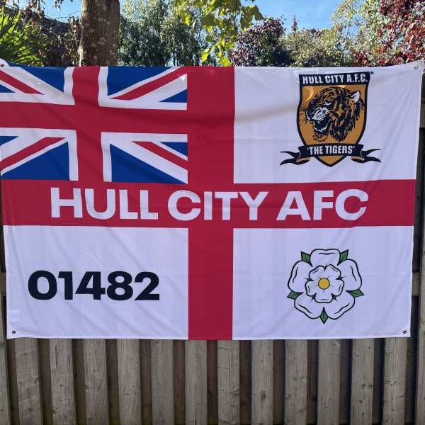 Hull City supporters flag – custom flag printed by Terrace Flags