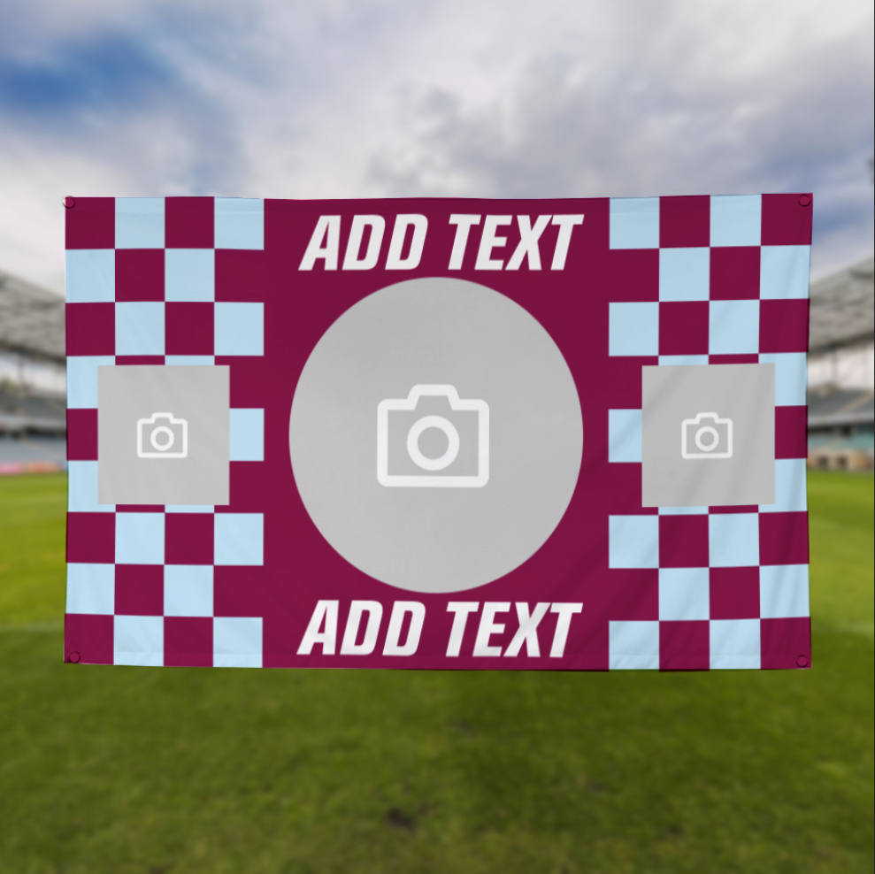 West Ham Personalised Flag - Fully Customisable (5X3 FT) – Terrace Flags