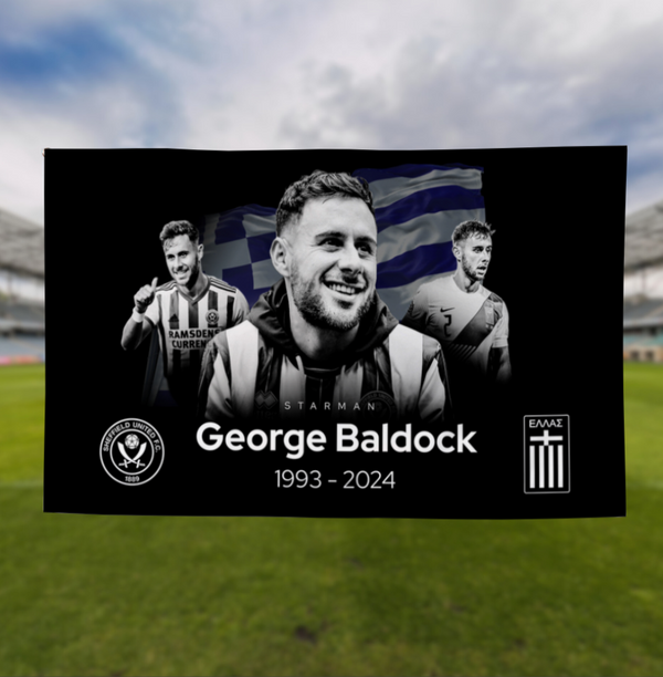 George Baldock Greece Black Flag (5X3 FT)