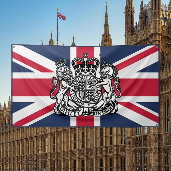 Union Flag Royal Arms - Fully Customisable (5X3 FT)