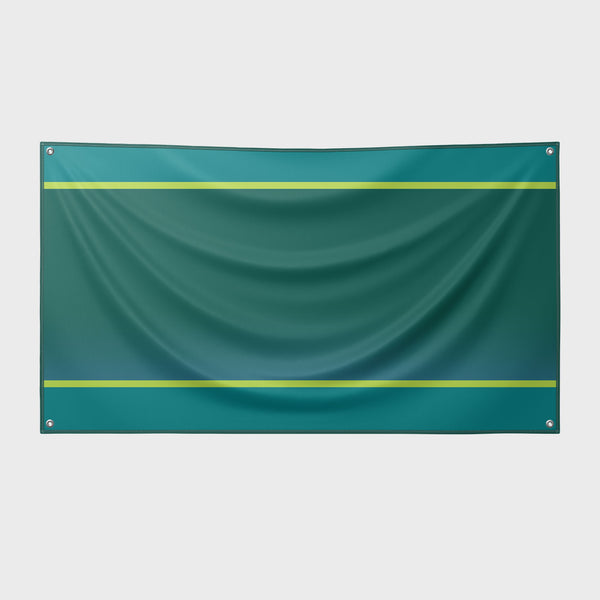 F1 Flag - Aston Martin Inspired - Fully Customisable - 5X3 FT